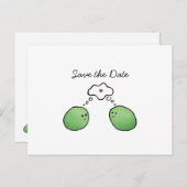 Zwei Erbsen ohne Pod Ankündigungspostkarte (Vorne/Hinten)