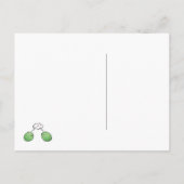 Zwei Erbsen ohne Pod Ankündigungspostkarte (Rückseite)