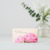 Zwei Erbsen pinkfarbene Mutter Telefonnummerkarte (Stehend Vorderseite)