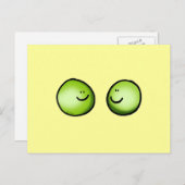 Zwei Erbsen Postkarte (Vorne/Hinten)