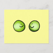 Zwei Erbsen Postkarte (Vorderseite)