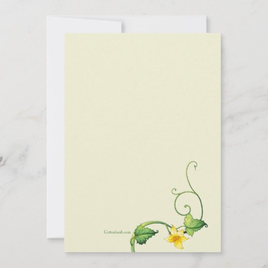 Zwei Erbsenblütendusche Einladung (Rückseite)