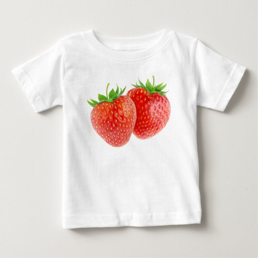 Zwei Erdbeeren Baby T-shirt (Vorderseite)