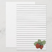 Zwei Erdbeeren Briefpapier (Vorne/Hinten)