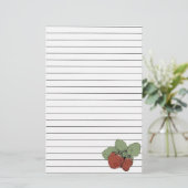 Zwei Erdbeeren Briefpapier (Stehend Vorderseite)