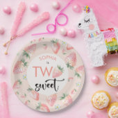 Zwei Erdbeeren-Kindergeburtstag Pappteller (Party)