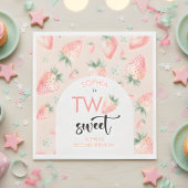 Zwei Erdbeeren-Kindergeburtstag Serviette