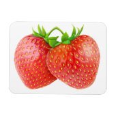 Zwei Erdbeeren Magnet (Horizontal)