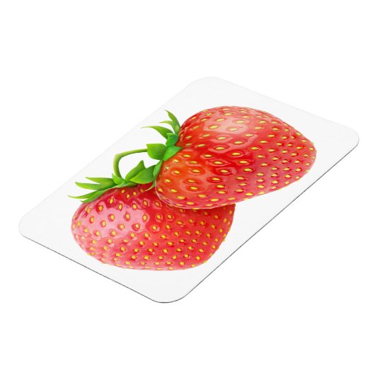 Zwei Erdbeeren Magnet (Linke Seite)