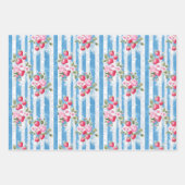 Zwei Erdbeeren und eine solide Farbe Geschenkpapier Set (Vorderseite)