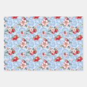 Zwei Erdbeeren und eine solide Farbe Geschenkpapier Set (Vorderseite 2)