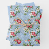 Zwei Erdbeeren und eine solide Farbe Geschenkpapier Set (Beispiel)