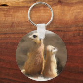 Zwei Erdmaennchen Schlüsselanhänger (Vorderseite)