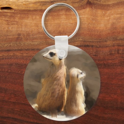 Zwei Erdmaennchen Schlüsselanhänger (Vorderseite)