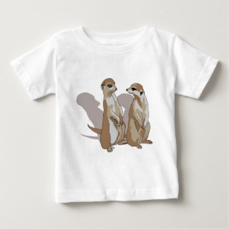 zwei Erdmännchen mit Schatten Baby T-shirt