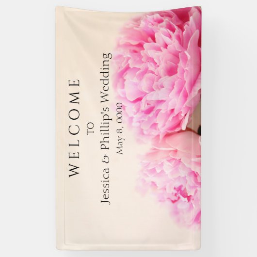 Zwei Erdnüsse rosa Banner (Vertikal)