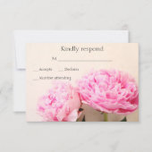 Zwei Erdnüsse rosa RSVP Karte (Vorderseite)