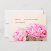 Zwei Erdnüsse rosa RSVP Karte (Rückseite)