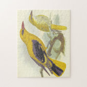 Zwei erstarrte Vögel, Vintager Stil, Puzzle (Vertikal)