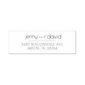 Zwei erste Namen oder Familiennamen: Rücklaufadres Permastempel (Design)