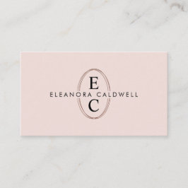 Zwei Erstklassiges Monogram Rose Gold Logo Rosa Ro Visitenkarte