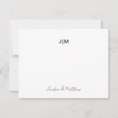 Zwei Erstklassiges Schwarzes Paar-Stationery Dankeskarte (Vorderseite)