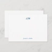 Zwei Erstklassiges Schwarzes Paar-Stationery Dankeskarte (Vorne/Hinten)