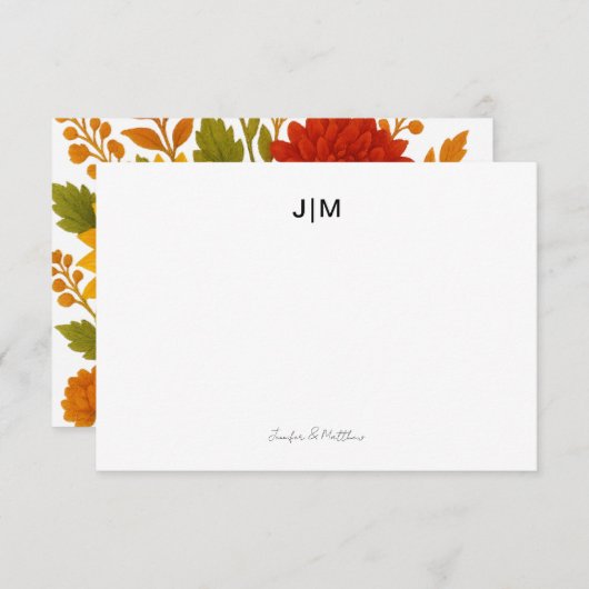 Zwei Erstklassiges Schwarzes Paar-Stationery Dankeskarte (Vorne/Hinten)