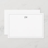 Zwei Erstklassiges Schwarzes Paar-Stationery Dankeskarte (Vorne/Hinten)