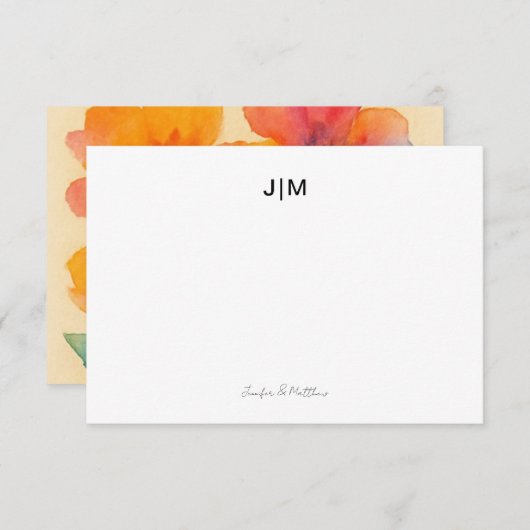 Zwei Erstklassiges Schwarzes Paar-Stationery Dankeskarte (Vorne/Hinten)