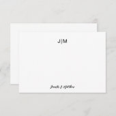 Zwei Erstklassiges Schwarzes Paar-Stationery Dankeskarte (Vorne/Hinten)