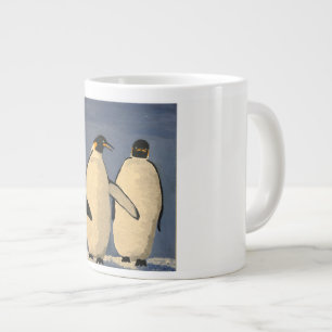 Zwei erwachsene Kaiserpinguine sprechen Jumbo-Tasse