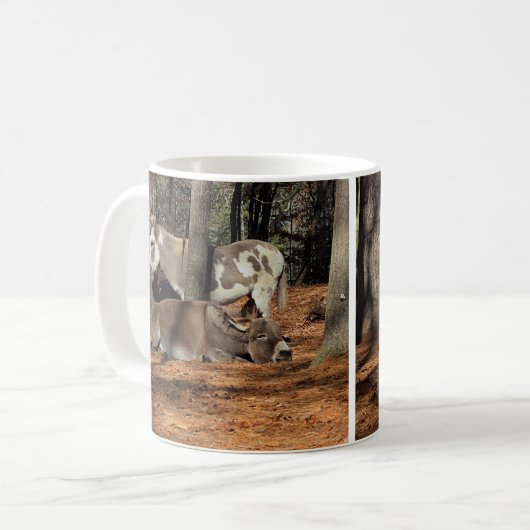 Zwei Esel Kaffeetasse (Vorderseite Links)