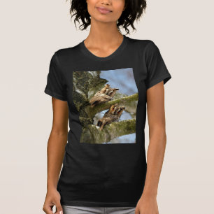 Zwei Eulen im Wald, Vögel, Wildtier T-Shirt