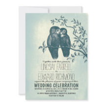 zwei Eulen in Liebe & Zweig Hochzeitseinladungen