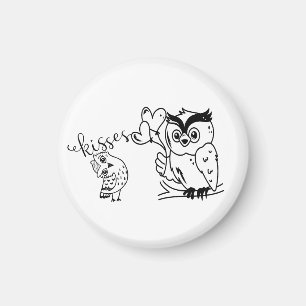 Zwei Eulen Magnet