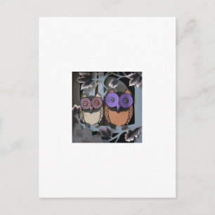 zwei Eulen Postkarte
