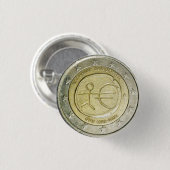 Zwei Euro-griechische Münzknopf Button (Vorne & Hinten)