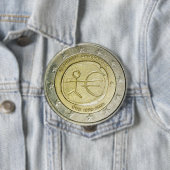 Zwei Euro-griechische Münzknopf Button (Beispiel)