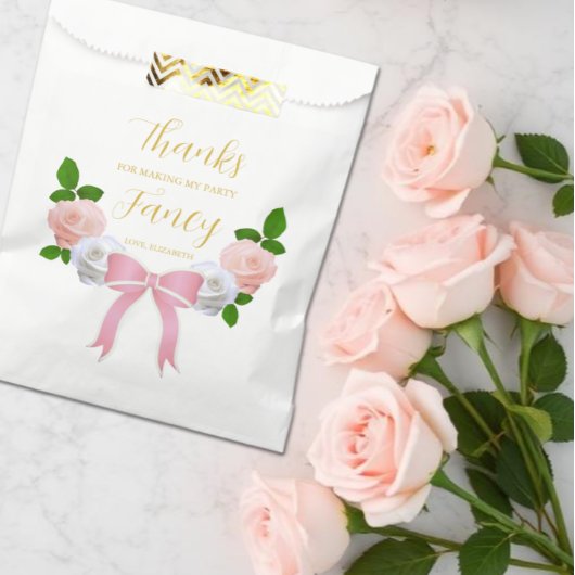 Zwei Extravagante Bow Floral Geburtstag Geschenktütchen