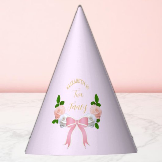 Zwei Extravagante Bow Floral Geburtstag Partyhütchen