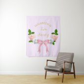 Zwei Extravagante Bow Floral Geburtstag Wandteppich (Beispiel)