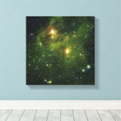 Zwei extrem helle Sterne Leinwanddruck (Insitu (Holzboden))