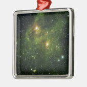 Zwei extrem helle Sterne Silbernes Ornament (Links)