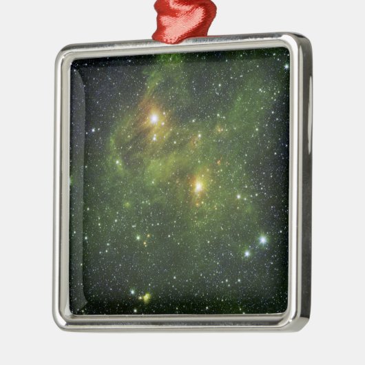 Zwei extrem helle Sterne Silbernes Ornament (Links)