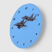 Zwei F-15E Streik Eagles Große Wanduhr (Winkel)