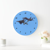 Zwei F-15E Streik Eagles Große Wanduhr (Zuhause)