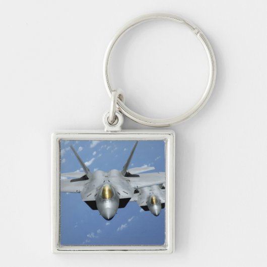 Zwei F-22-Raptoren fliegen über den Pazifik 2 Schlüsselanhänger (Vorne)