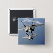 Zwei F-22-Raptoren fliegen über den Pazifik Button (Vorne & Hinten)