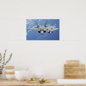 Zwei F-22-Raptoren fliegen über den Pazifik Poster (Küche)